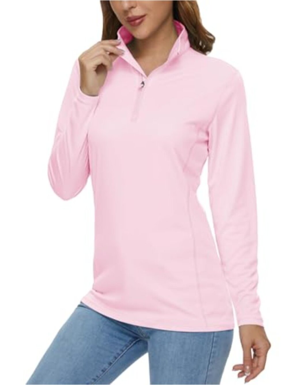 Rash Guard Long Sleeve 1/4 Zip UPF 50+ Sun Shirt Quick Dry Athletic
